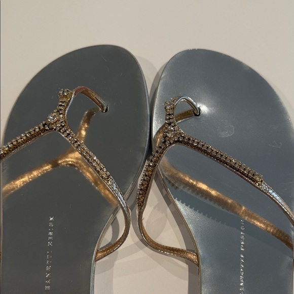 Giuseppe Zanotti Gold and Silver Sandals - Picture 4 of 5